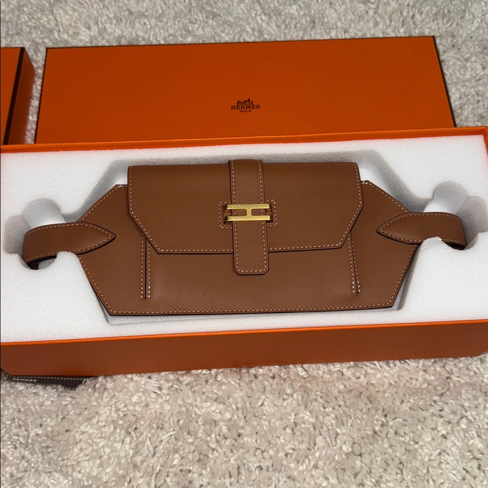 HERMES Elan Pocket 24 Belt Bag Gold GHW Swift